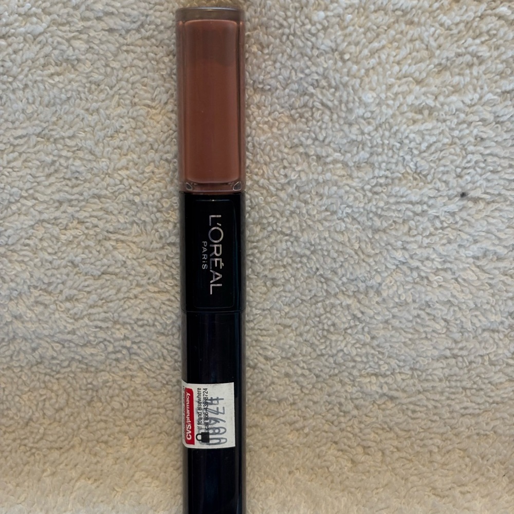 New L’Oréal 2 part longwear liquid lipstick shade 119 never ending nutmeg